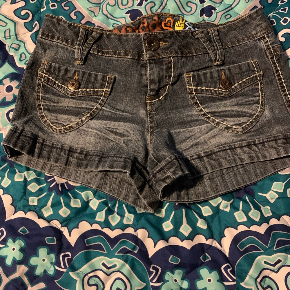 Mudd dark wash shorts